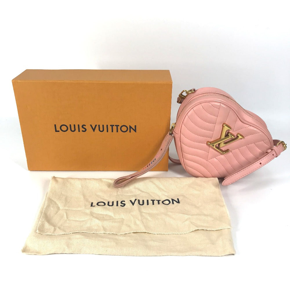 LOUIS VUITTON M53769 ニューウェーブ ハート LVロゴ 2WAYバッグ 斜め掛け カバン クラッチバッグ ポシェット ショルダーバッグ レザー レディース ピンク - brandshop-reference