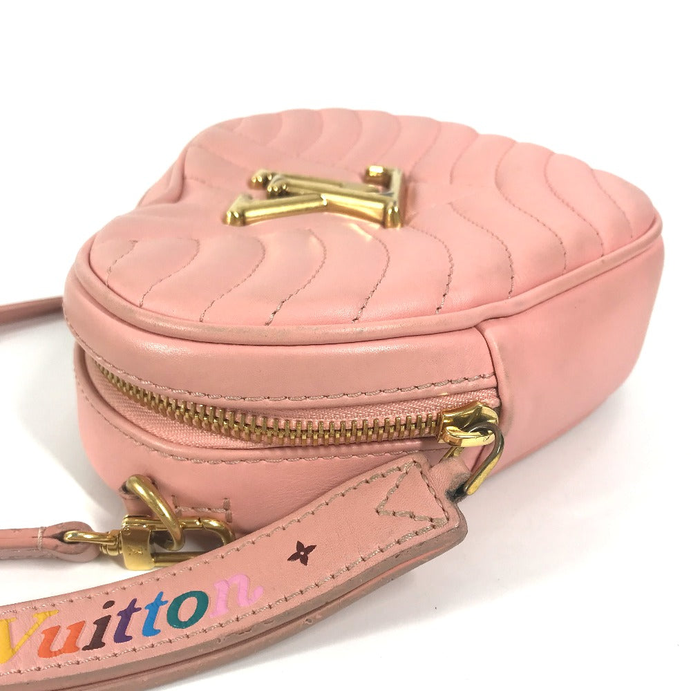 LOUIS VUITTON M53769 ニューウェーブ ハート LVロゴ 2WAYバッグ 斜め掛け カバン クラッチバッグ ポシェット ショルダーバッグ レザー レディース ピンク - brandshop-reference