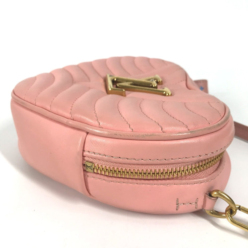 LOUIS VUITTON M53769 ニューウェーブ ハート LVロゴ 2WAYバッグ 斜め掛け カバン クラッチバッグ ポシェット ショルダーバッグ レザー レディース ピンク - brandshop-reference