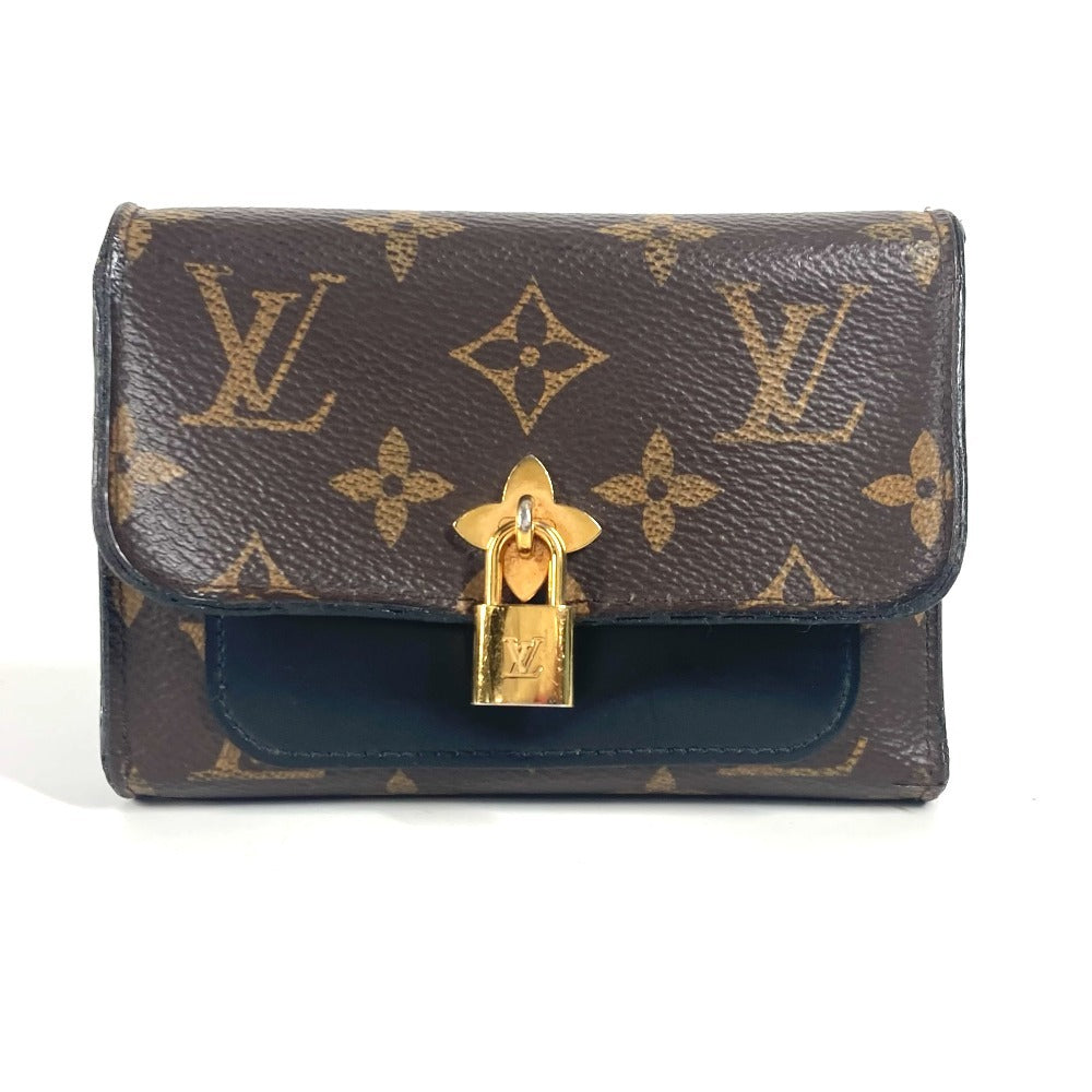 LOUIS VUITTON M62578 Monogram Portefeuille Flower Compact Compact wallet Trifold wallet MonogramCanvas Brown/Black Used