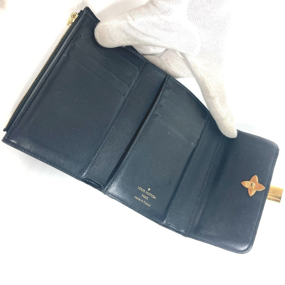 LOUIS VUITTON M62578 Monogram Portefeuille Flower Compact Compact wallet Trifold wallet MonogramCanvas Brown/Black Used