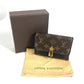 LOUIS VUITTON M62578 Monogram Portefeuille Flower Compact Compact wallet Trifold wallet MonogramCanvas Brown/Black Used