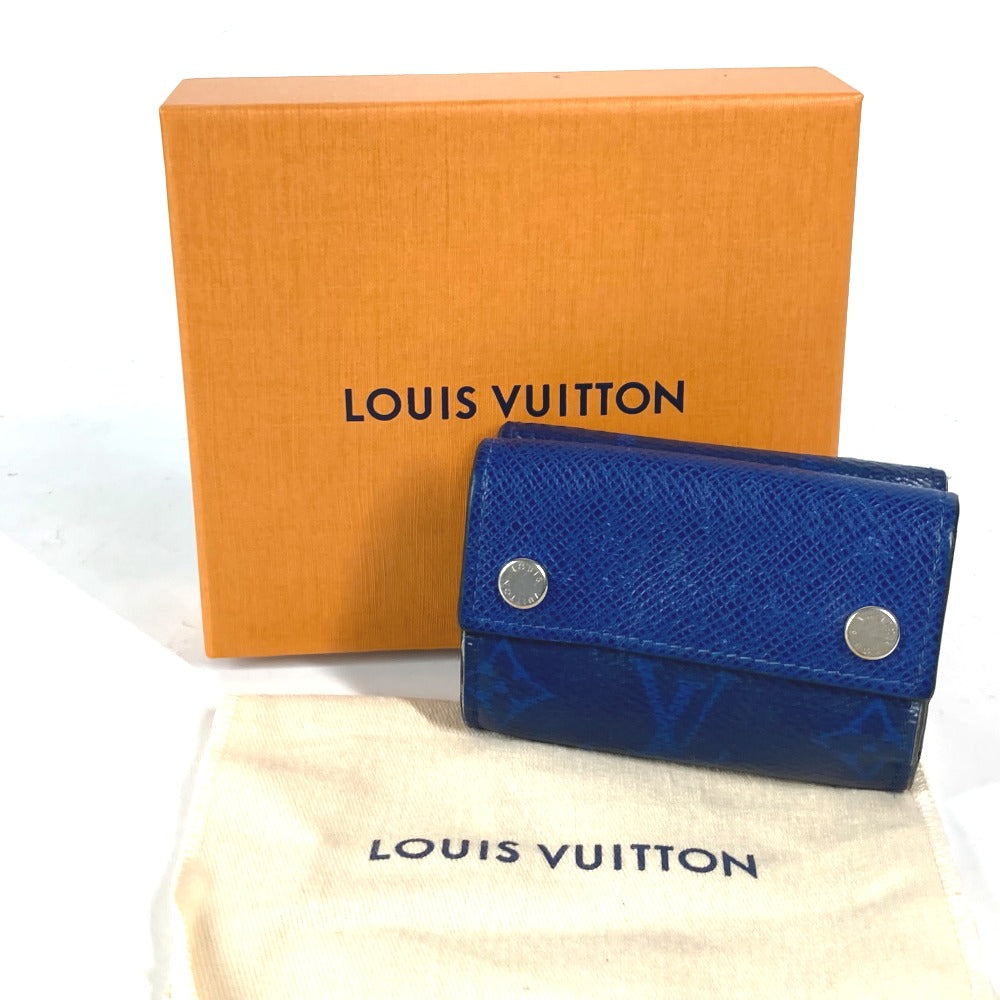 LOUIS VUITTON M67620 タイガラマ ディスカバリー・コンパクトウォレット 財布 3つ折り財布 タイガレザー メンズ ブルー