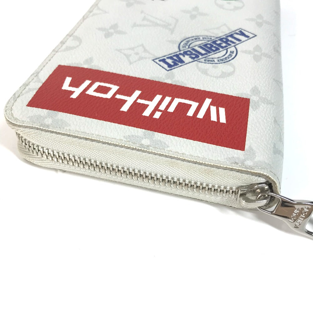 LOUIS VUITTON M67824 モノグラム ロゴ ストーリー ジッピー オーガナイザー ラウンドファスナー 長財布 モノグラムキャンバス メンズ ホワイト