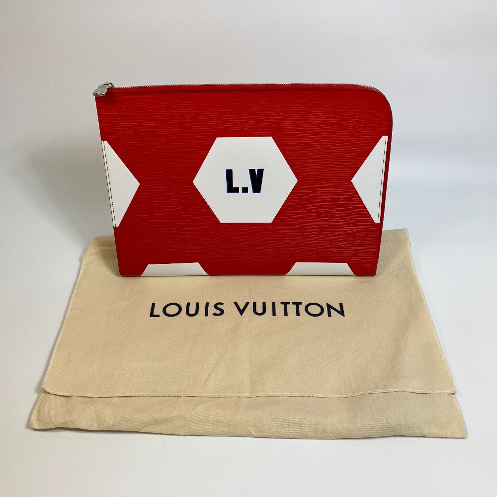 LOUIS VUITTON M63232 2018FIFAワールドカップ ポシェットジュールGM カバン セカンドバッグ クラッチバッグ エピレザー メンズ ルージュ レッド