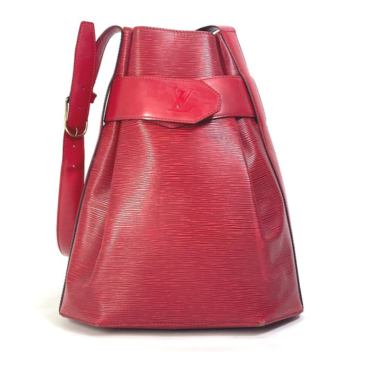Louis Vuitton M80193 Epi Sac De Paul Bahu Beg Epi Kulit Wanita Castilian Merah Merah