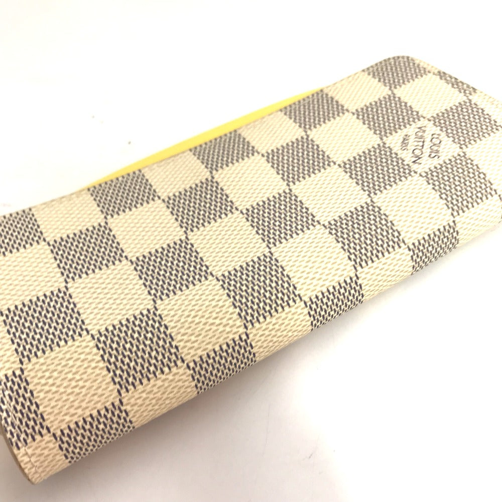 LOUIS VUITTON GI0388 ダミエアズール エテュイ リュネット ウディ メガネ サングラスケース ポーチ 眼鏡ケース ダミエアズールキャンバス メンズ イエロー