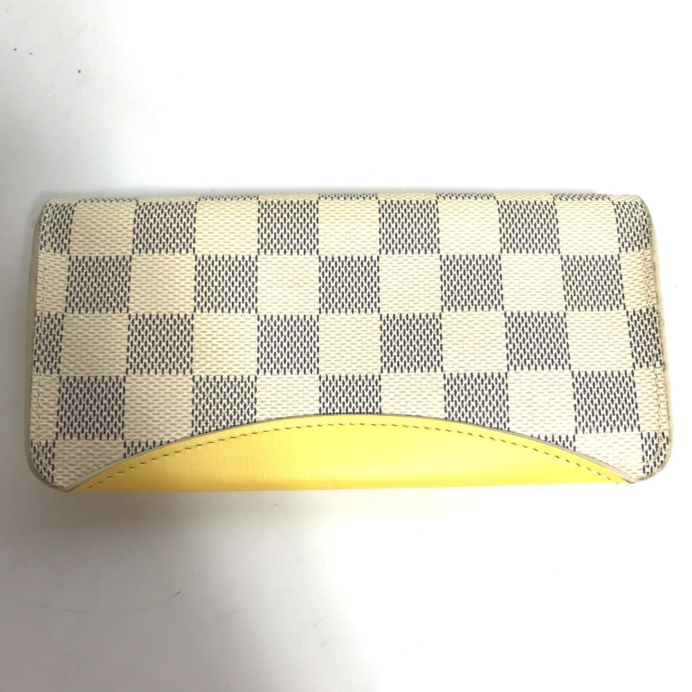 LOUIS VUITTON GI0388 ダミエアズール エテュイ リュネット ウディ メガネ サングラスケース ポーチ 眼鏡ケース ダミエアズールキャンバス メンズ イエロー