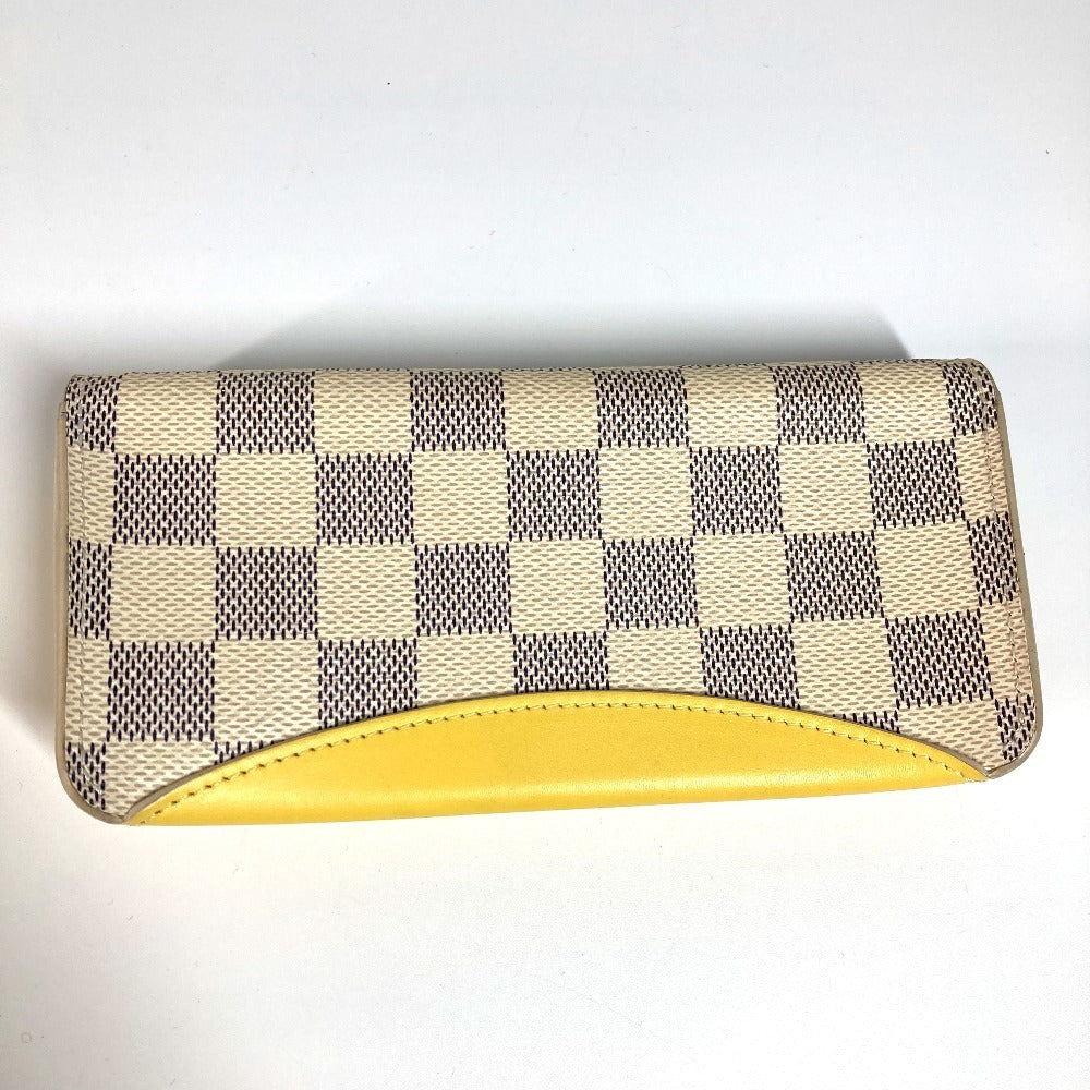 LOUIS VUITTON GI0388 ダミエアズール エテュイ リュネット ウディ ポーチ 眼鏡 アイウェア サングラス メガネケース ダミエアズールキャンバス レディース ホワイト - brandshop-reference