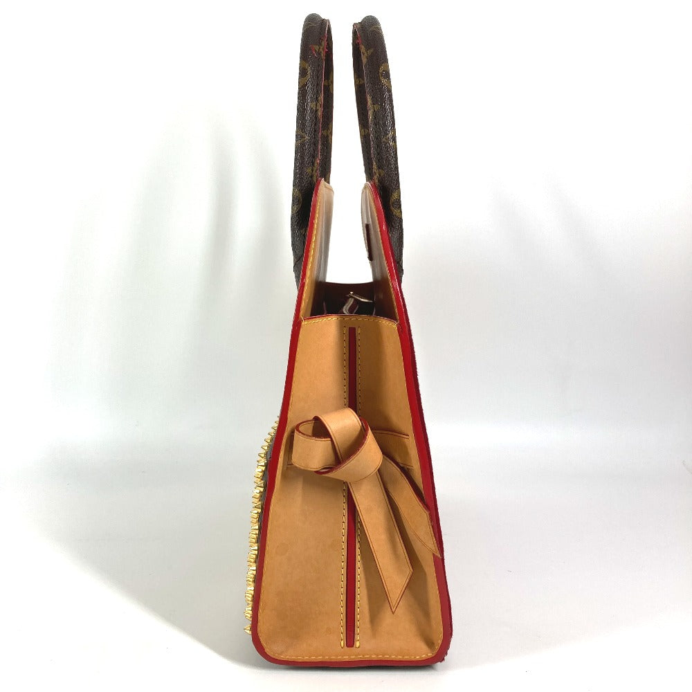 LOUIS VUITTON M41234 モノグラム スタッズ アイコノクラスト クリスチャンルブタンコラボ トートバッグ カバン ハンドバッグ モノグラムキャンバス/ハラコ レディース ブラウン - brandshop-reference