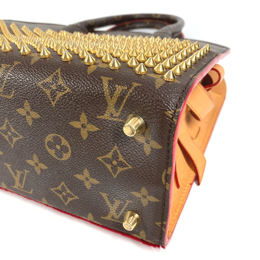 LOUIS VUITTON M41234 モノグラム スタッズ アイコノクラスト クリスチャンルブタンコラボ トートバッグ カバン ハンドバッグ モノグラムキャンバス/ハラコ レディース ブラウン - brandshop-reference