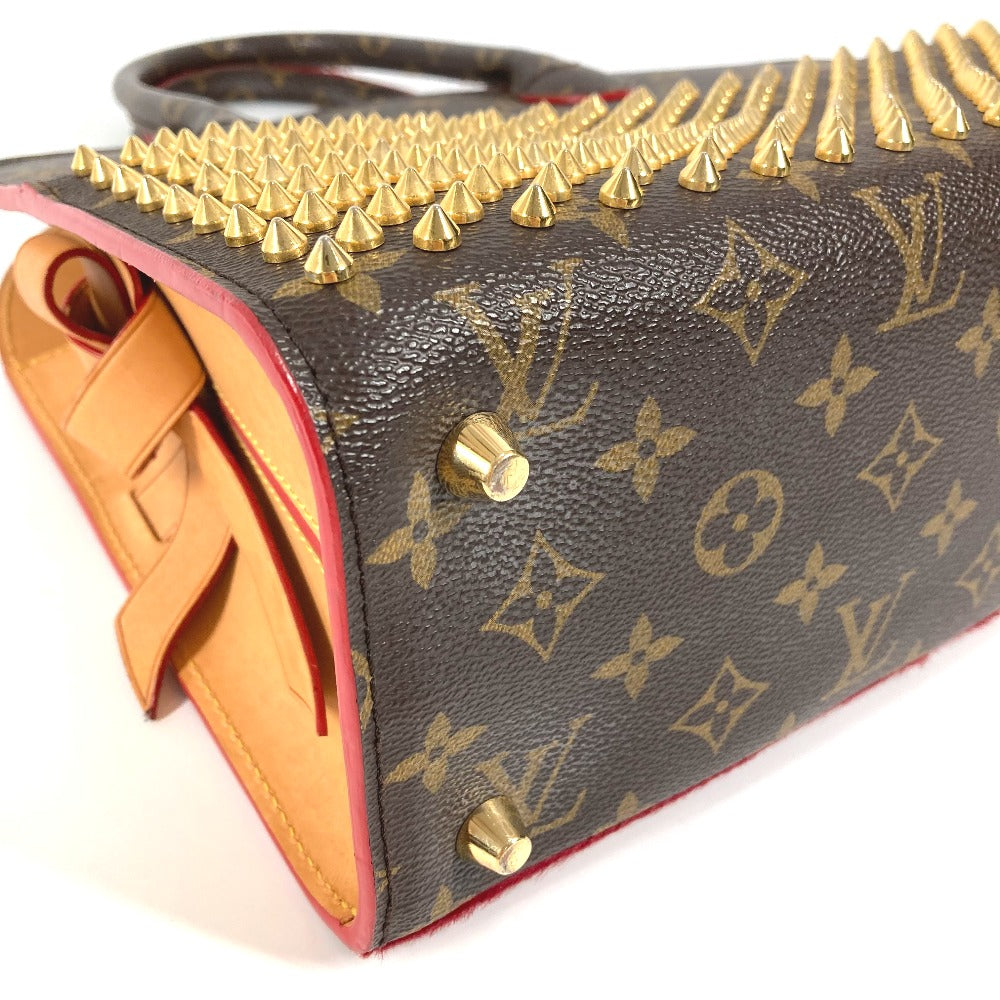LOUIS VUITTON M41234 モノグラム スタッズ アイコノクラスト クリスチャンルブタンコラボ トートバッグ カバン ハンドバッグ モノグラムキャンバス/ハラコ レディース ブラウン - brandshop-reference