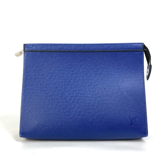 LOUIS VUITTON M30575 タイガ ポシェットヴォワヤージュ MM カバン ポーチ セカンドバッグ タイガレザー メンズ タイガコバルト ブルー