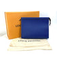 LOUIS VUITTON M30575 Taiga Pochette Voyage MM Bag, Pouch, Second Bag, Taiga Leather, Men's, Taiga Cobalt Blue