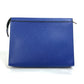 LOUIS VUITTON M30575 Taiga Pochette Voyage MM Bag, Pouch, Second Bag, Taiga Leather, Men's, Taiga Cobalt Blue