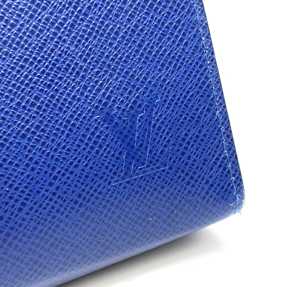 LOUIS VUITTON M30575 Taiga Pochette Voyage MM Bag, Pouch, Second Bag, Taiga Leather, Men's, Taiga Cobalt Blue