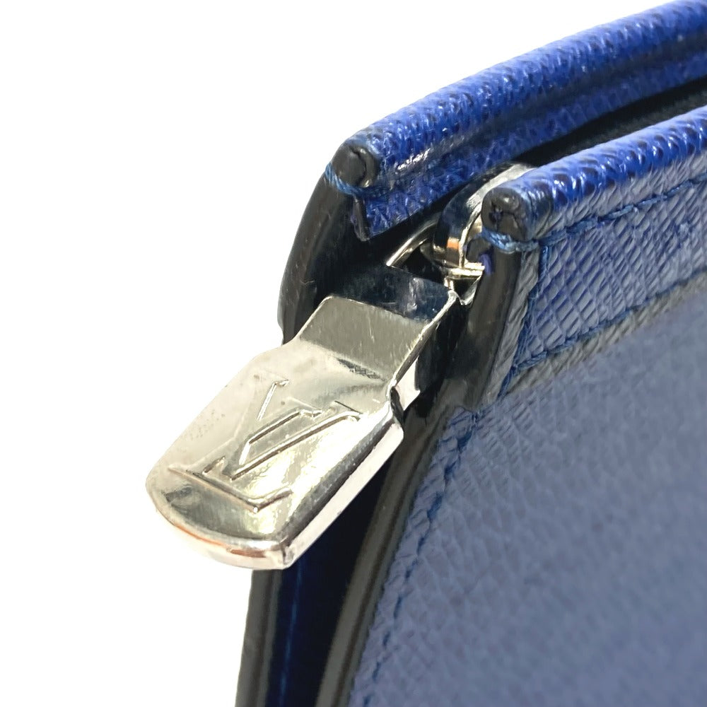 LOUIS VUITTON M30575 Taiga Pochette Voyage MM Bag, Pouch, Second Bag, Taiga Leather, Men's, Taiga Cobalt Blue
