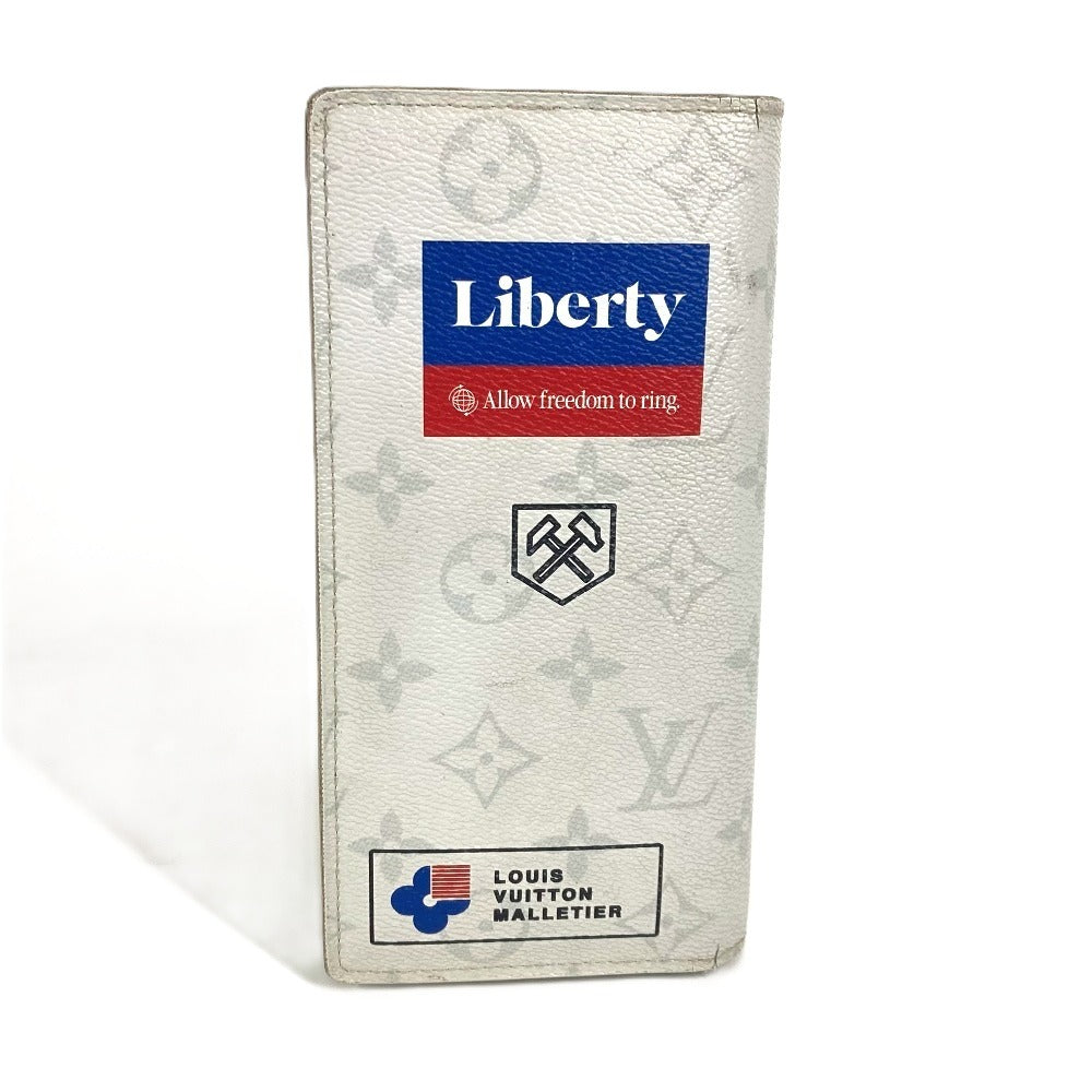 LOUIS VUITTON M67822 モノグラム ロゴストーリー ポルトフォイユブラザ 2つ折り ロングウォレット 長財布 モノグラムキャンバス メンズ ホワイト - brandshop-reference