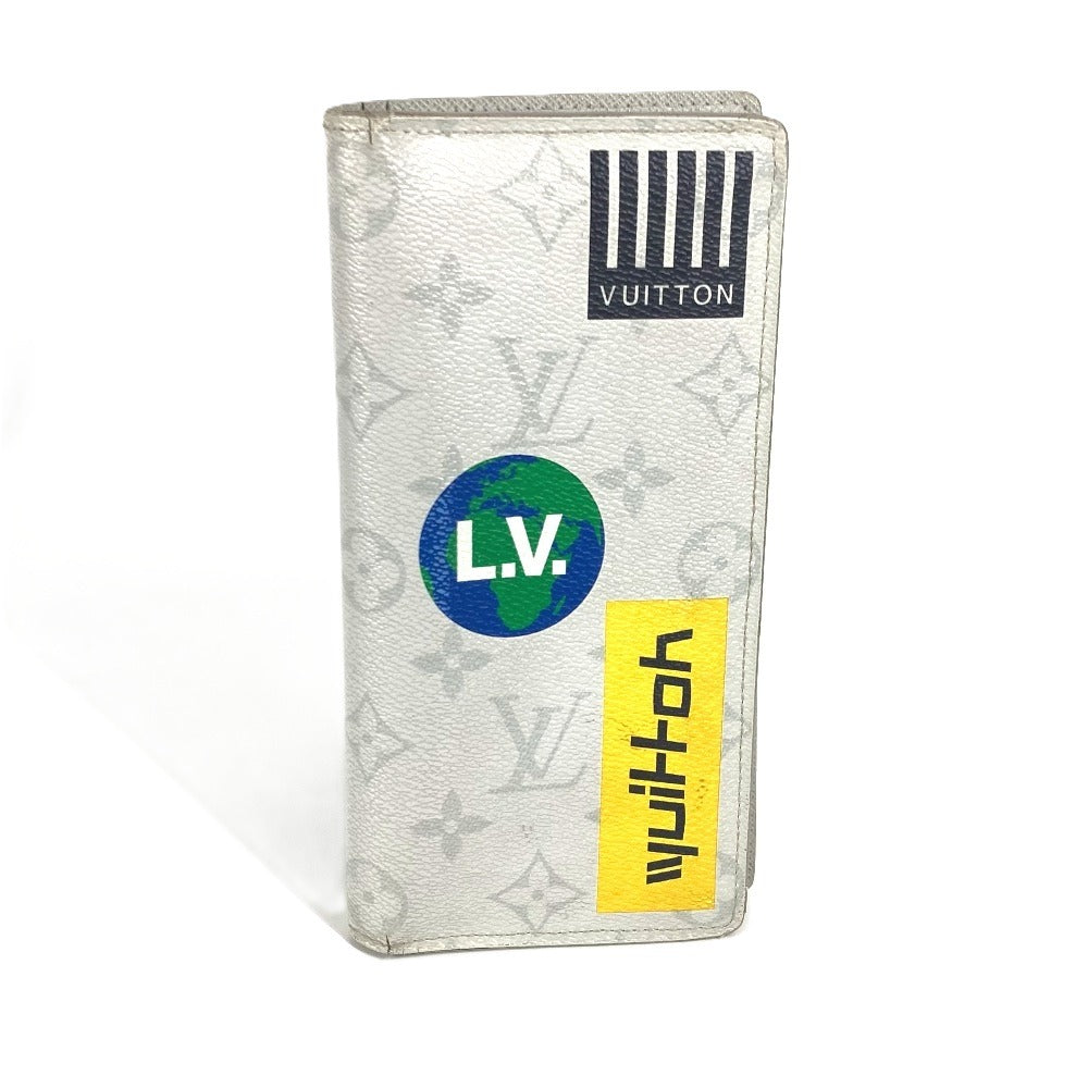 LOUIS VUITTON M67822 モノグラム ロゴストーリー ポルトフォイユブラザ 2つ折り ロングウォレット 長財布 モノグラムキャンバス メンズ ホワイト - brandshop-reference
