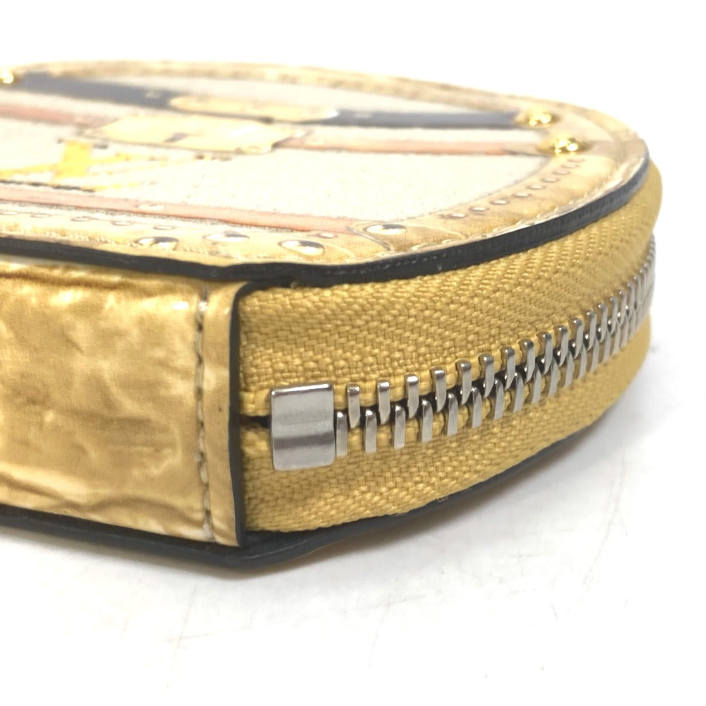 LOUIS VUITTON M52747 財布 小銭入れ チェーン付き マイクロ・ボワット・シャポー 新宿伊勢丹限定 コインケース レザー メンズ ベージュ