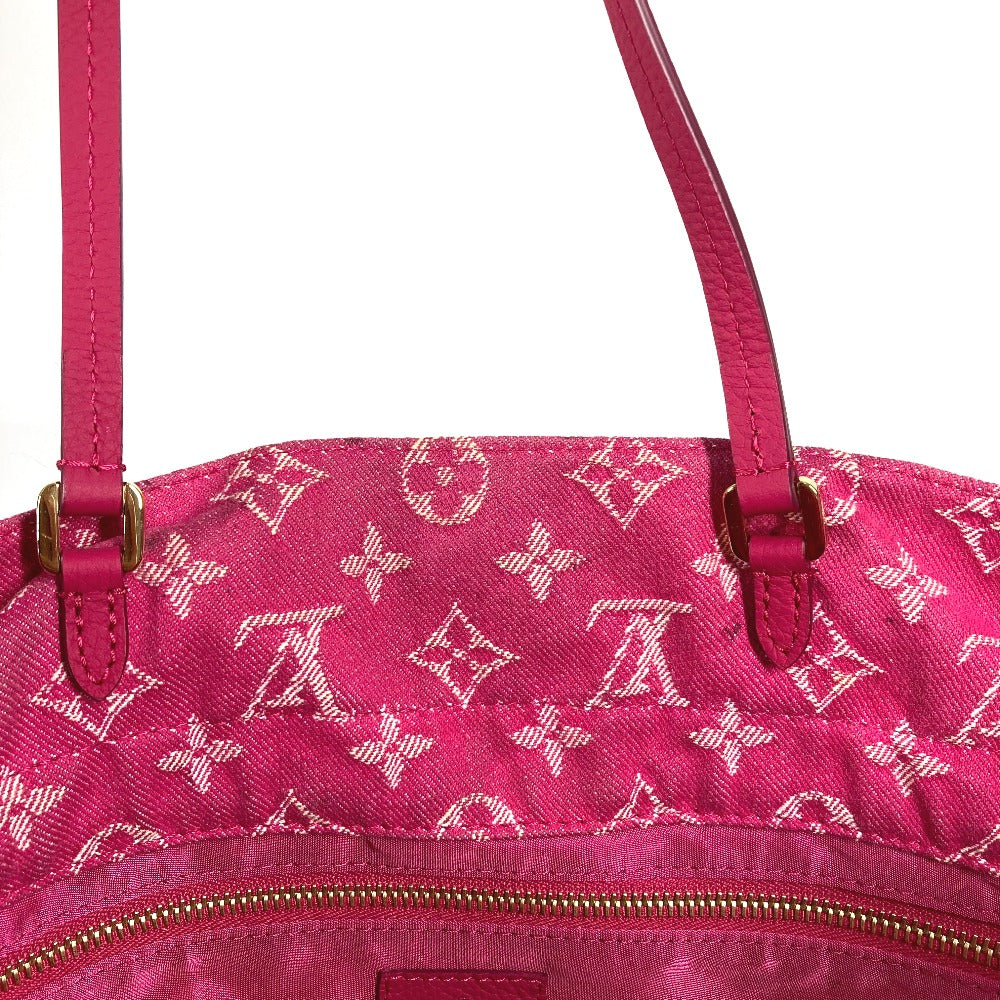 LOUIS VUITTON M40870 모노그램 데님 노에풀 MM 백 버킷 토트 백 드로스트링 크로스바디 숄더백 모노그램 데님 레이디스 로즈 안디안 핑크