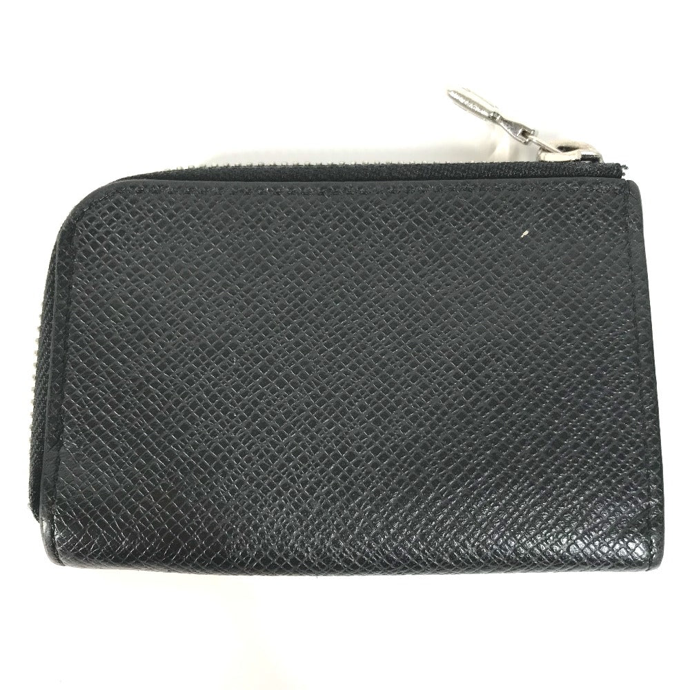 LOUIS VUITTON M63375 Taiga Porte Monnaie Jour L-shaped zipper wallet with coin purse in Taiga leather, men's Ardoise, black