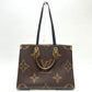LOUIS VUITTON M45321 On the Go MM On the Go MM 2WAY bag Tote Bag Monogram Reverse Canvas Brown Used