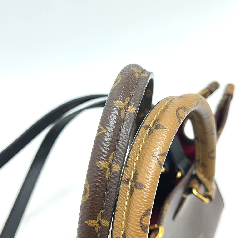 LOUIS VUITTON M45321 On the Go MM On the Go MM 2WAY bag Tote Bag Monogram Reverse Canvas Brown Used