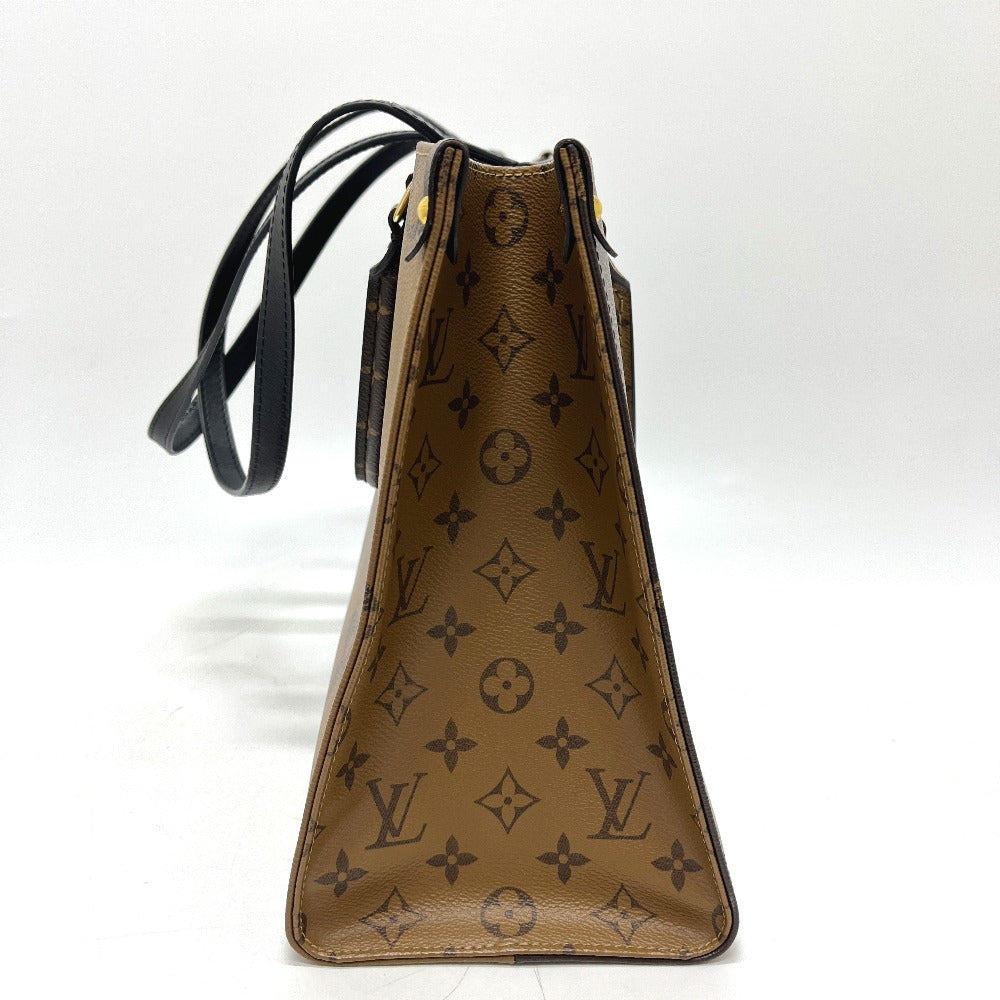 LOUIS VUITTON M45321 On the Go MM On the Go MM 2WAY bag Tote Bag Monogram Reverse Canvas Brown Used