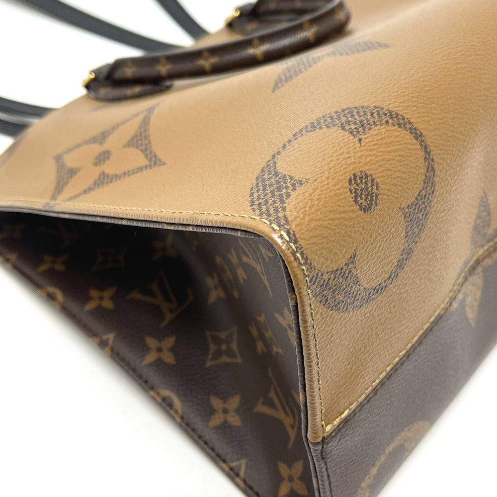 LOUIS VUITTON M45321 On the Go MM On the Go MM 2WAY bag Tote Bag Monogram Reverse Canvas Brown Used