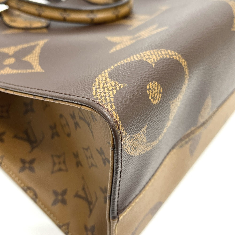LOUIS VUITTON M45321 On the Go MM On the Go MM 2WAY bag Tote Bag Monogram Reverse Canvas Brown Used