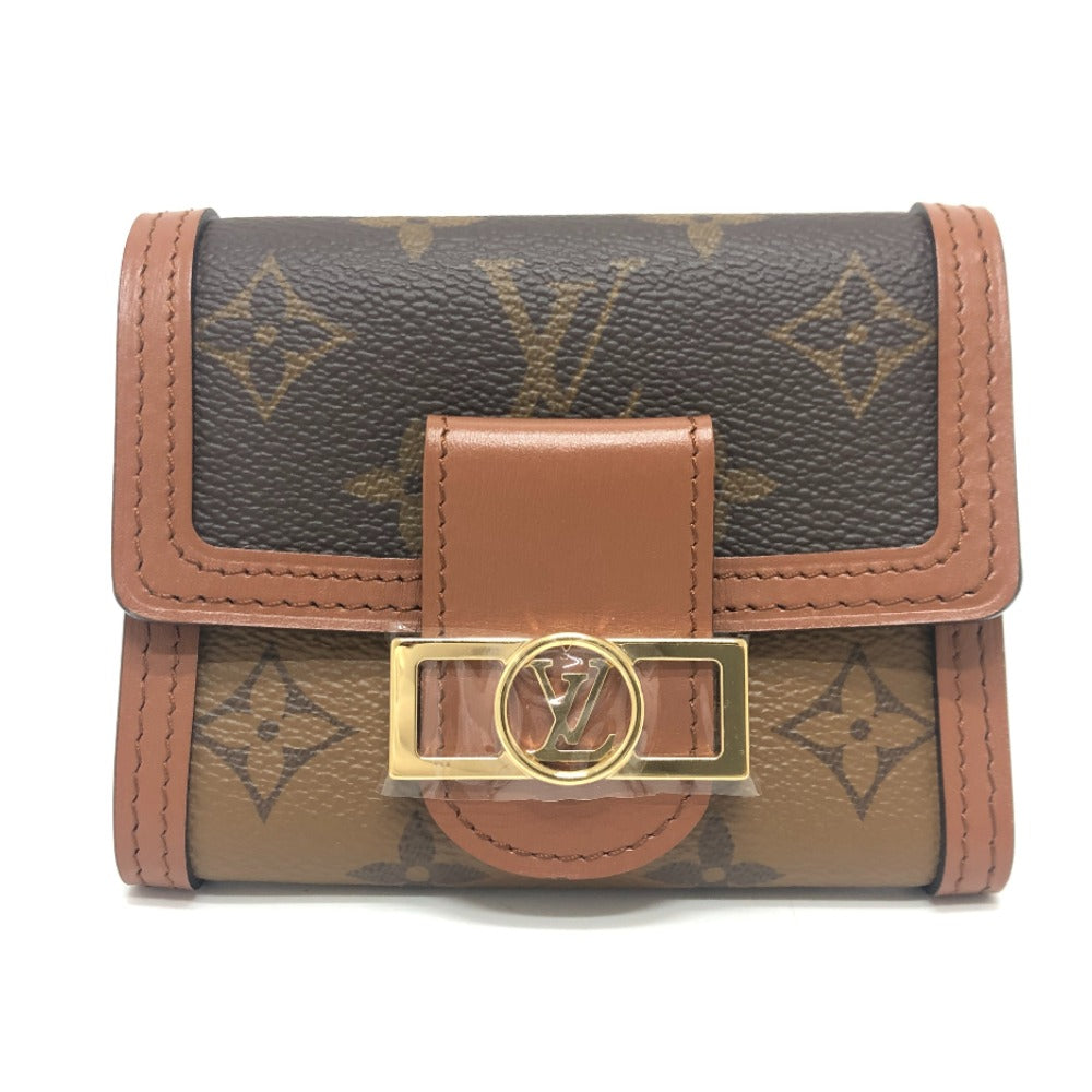 LOUIS VUITTON M68725 ポルトフォイユ・ドーフィーヌ 3つ炉財布 財布 ウォレット 3つ折り財布 モノグラムリバースキャンバス レディース ブラウン - brandshop-reference