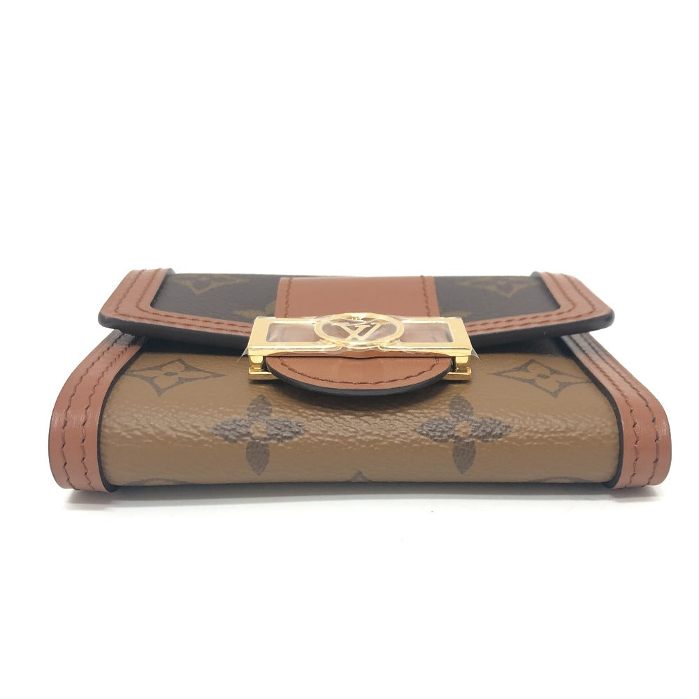 LOUIS VUITTON M68725 ポルトフォイユ・ドーフィーヌ 3つ炉財布 財布 ウォレット 3つ折り財布 モノグラムリバースキャンバス レディース ブラウン - brandshop-reference