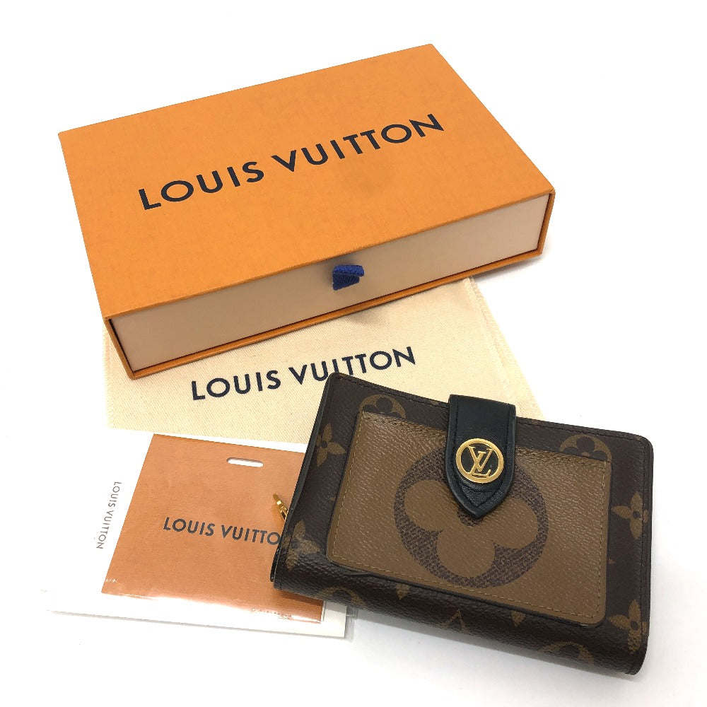 LOUIS VUITTON M69432 ポルトフォイユ・ジュリエット 財布 コンパクトウォレット 2つ折り財布 モノグラムリバースキャンバス レディース ブラウン