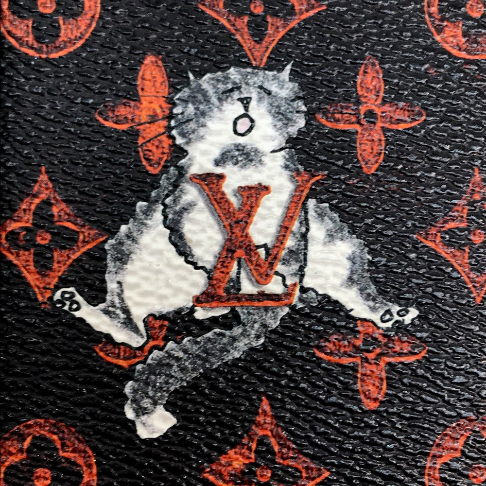 LOUIS VUITTON M63891 Transformed Monogram Eye Trunk Catgram iPhone X XS iPhone Case Monogram Canvas Women's Maroon Black/Orange