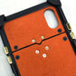 LOUIS VUITTON M63891 Transformed Monogram Eye Trunk Catgram iPhone X XS iPhone Case Monogram Canvas Women's Maroon Black/Orange