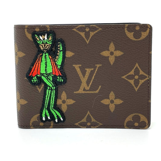 LOUIS VUITTON M80156 アニマルモノグラム ウォレット ポルトフォイユ スレンダー NM 2つ折り財布 モノグラムキャンバス メンズ ブラウン