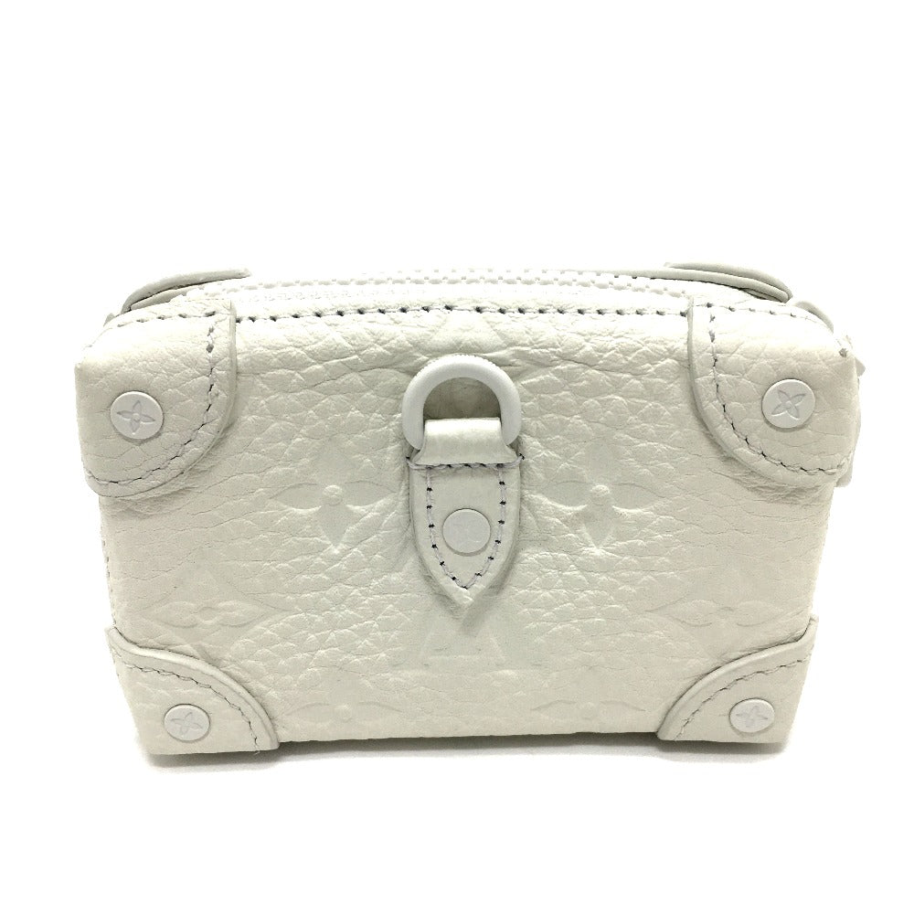 LOUIS VUITTON M80209 モノグラム LVフレンド プリント ネック ソフトトランク 3つ折り財布 トリヨンレザー ユニセックス ホワイト