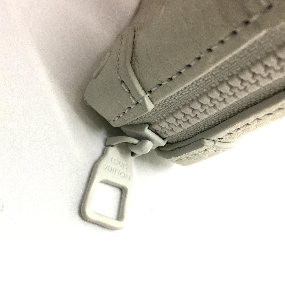 LOUIS VUITTON M80209 モノグラム LVフレンド プリント ネック ソフトトランク 3つ折り財布 トリヨンレザー ユニセックス ホワイト