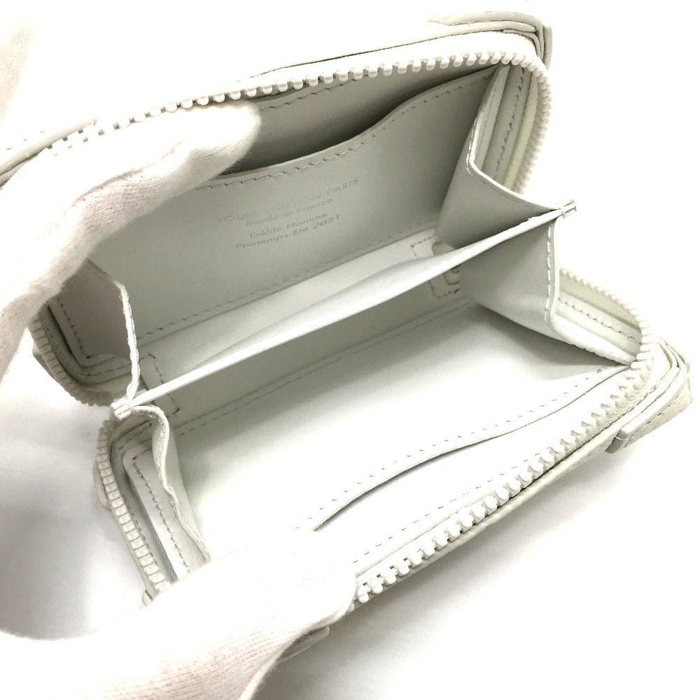 LOUIS VUITTON M80209 モノグラム LVフレンド プリント ネック ソフトトランク 3つ折り財布 トリヨンレザー ユニセックス ホワイト