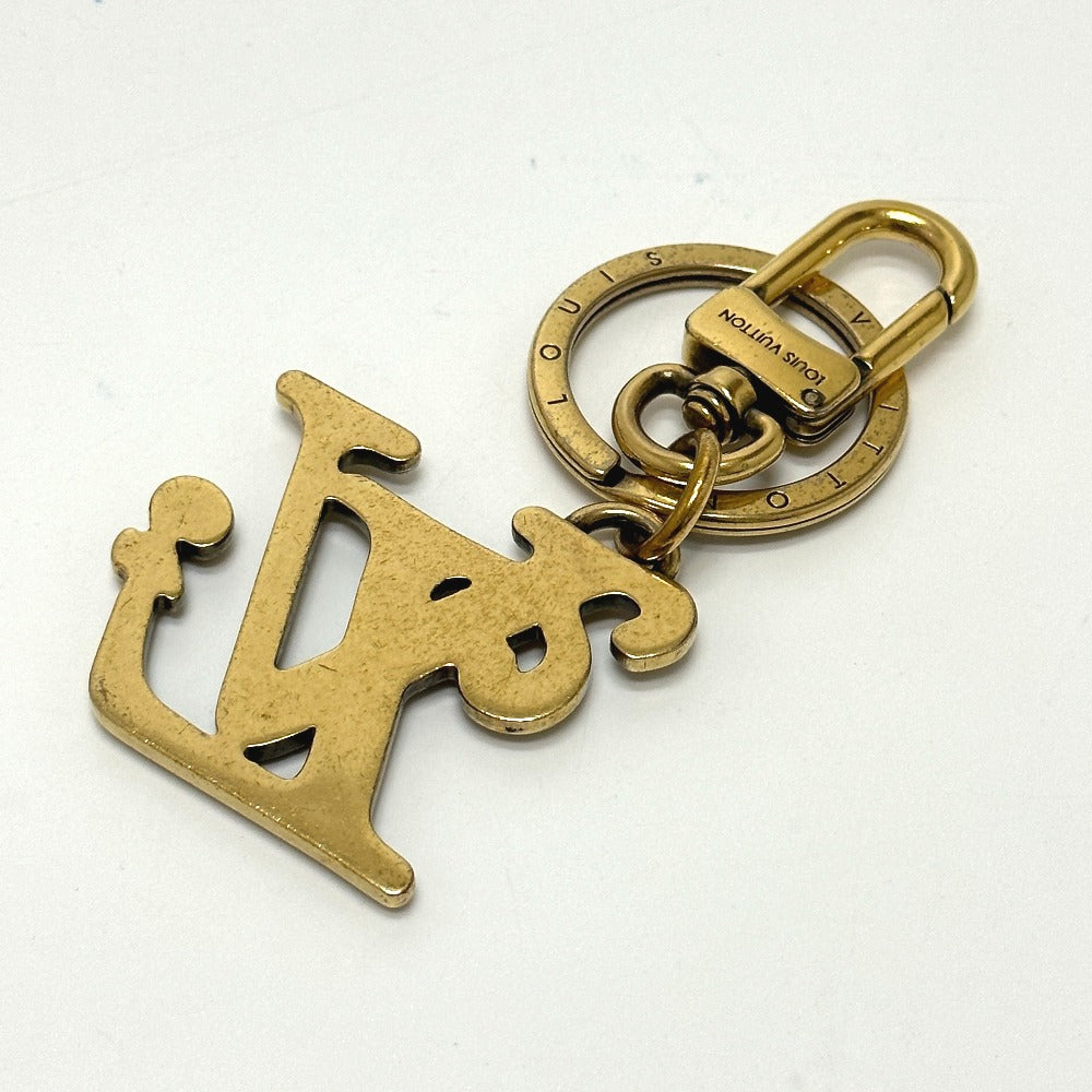 LOUIS VUITTON MP2715 NIGO Collaboration Porte Cle Squared LV Bag Charm Logo Keychain Metal Men's Gold
