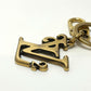 LOUIS VUITTON MP2715 NIGO Collaboration Porte Cle Squared LV Bag Charm Logo Keychain Metal Men's Gold