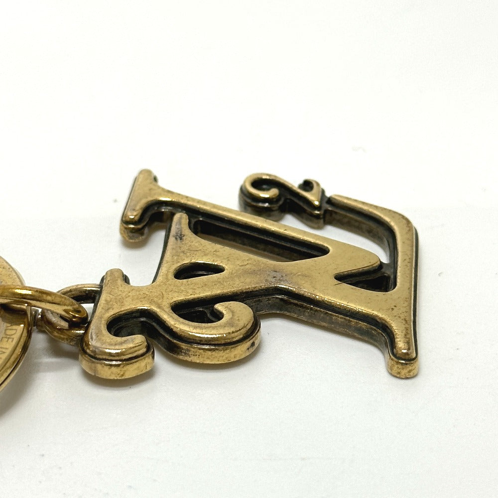 LOUIS VUITTON MP2715 NIGO Collaboration Porte Cle Squared LV Bag Charm Logo Keychain Metal Men's Gold