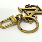LOUIS VUITTON MP2715 NIGO Collaboration Porte Cle Squared LV Bag Charm Logo Keychain Metal Men's Gold