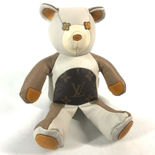 LOUIS VUITTON 	GI0142 モノグラム ドゥドゥルイ 熊 人形 ベア ぬいぐるみ レザー レディース