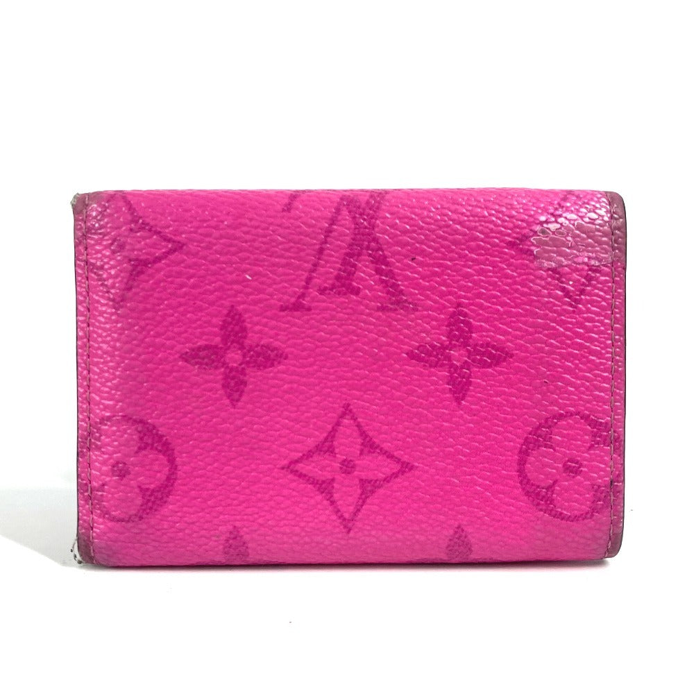 LOUIS VUITTON M30773 Taigarama Discovery Compact Wallet กระเป๋าสตางค์แบบพับ 3 ทบ หนัง Taiga สีบานเย็น ชมพู สำหรับผู้หญิง