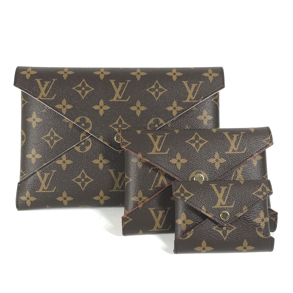 LOUIS VUITTON M62034 モノグラム ポシェット・キリガミ カバン ポーチ 3つセット クラッチバッグ モノグラムキャンバス レディース ブラウン