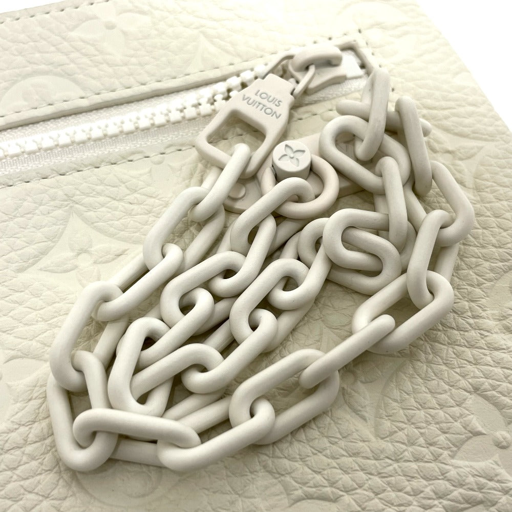 LOUIS VUITTON M67462 Taurillon Monogram Pochette A4 Bag, Virgil Abloh Clutch Bag, Taurillon, Men's, Blanc, White
