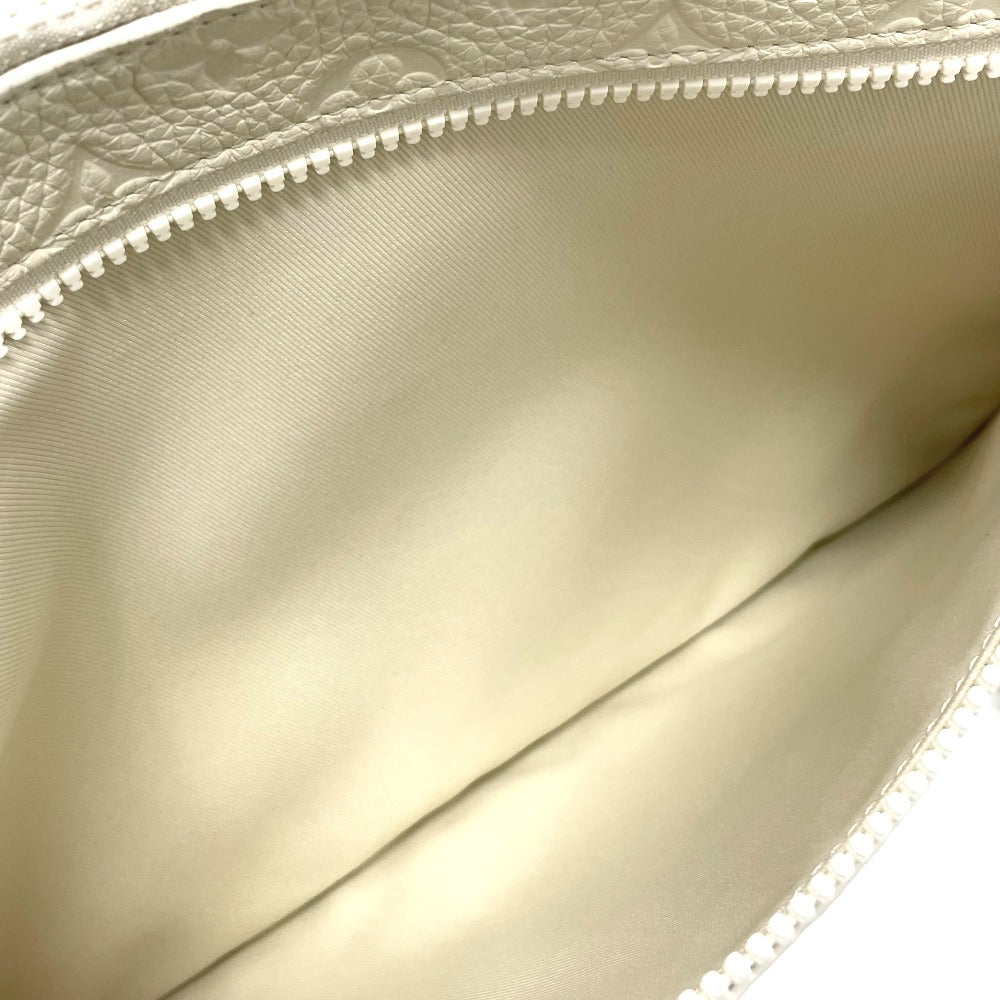 LOUIS VUITTON M67462 Taurillon Monogram Pochette A4 Bag, Virgil Abloh Clutch Bag, Taurillon, Men's, Blanc, White