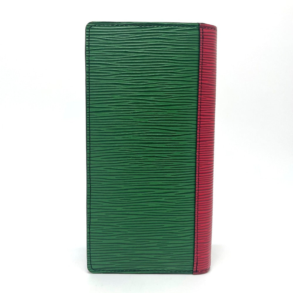 LOUIS VUITTON M68718 Epi Portefeuille Brazza NM Bifold Long Wallet, Epi Leather, Unisex, Blue x Red x Green
